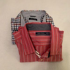 2 Large Nautica Long Sleeve Buton Down Shirts